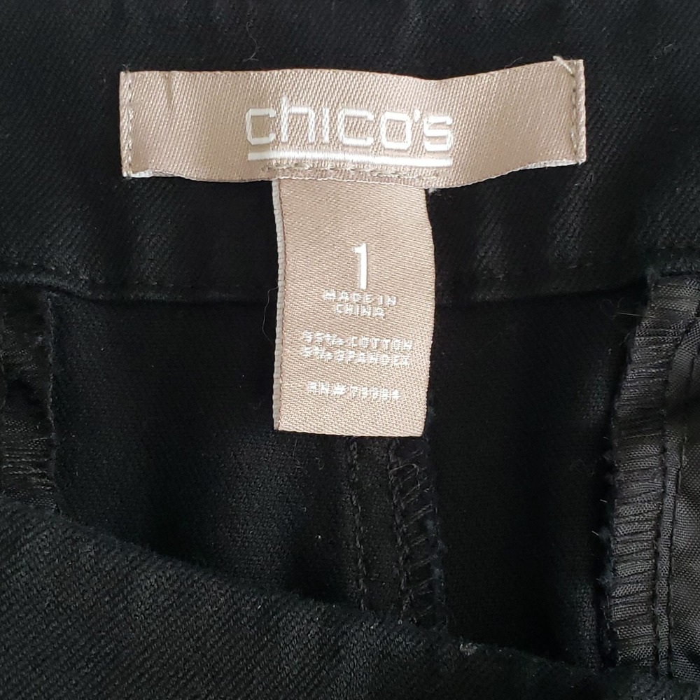 Chico's Capri Black Pants Size 1 - Picture 2 of 6